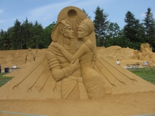 Eine Sandausstellung in Blokhus